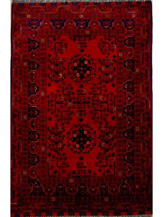 Afghan Kondooz hand knotted rug 3x5