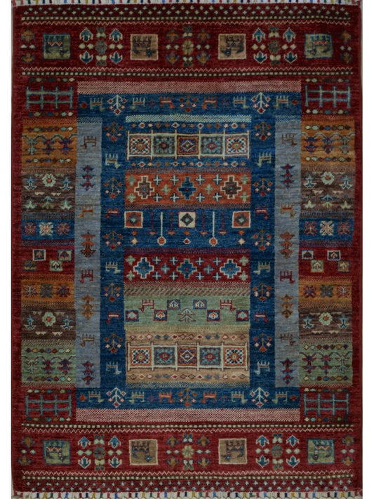 Afghan Khorjeen hand knotted rug 3x5