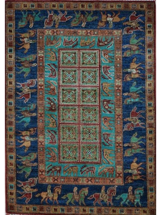 Afghan Ersari hand knotted rug 3x5