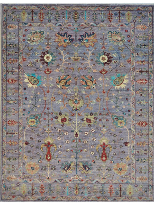 Afghan Sultan Abad hand knotted rug 5x7