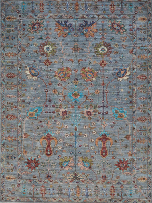 Afghan Sultan Abad hand knotted rug 5x7