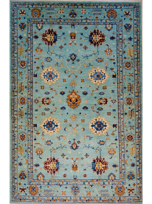 Afghan Sultan Abad hand knotted rug 7x10