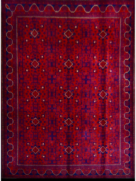 Afghan Kondooz hand knotted rug 7x10