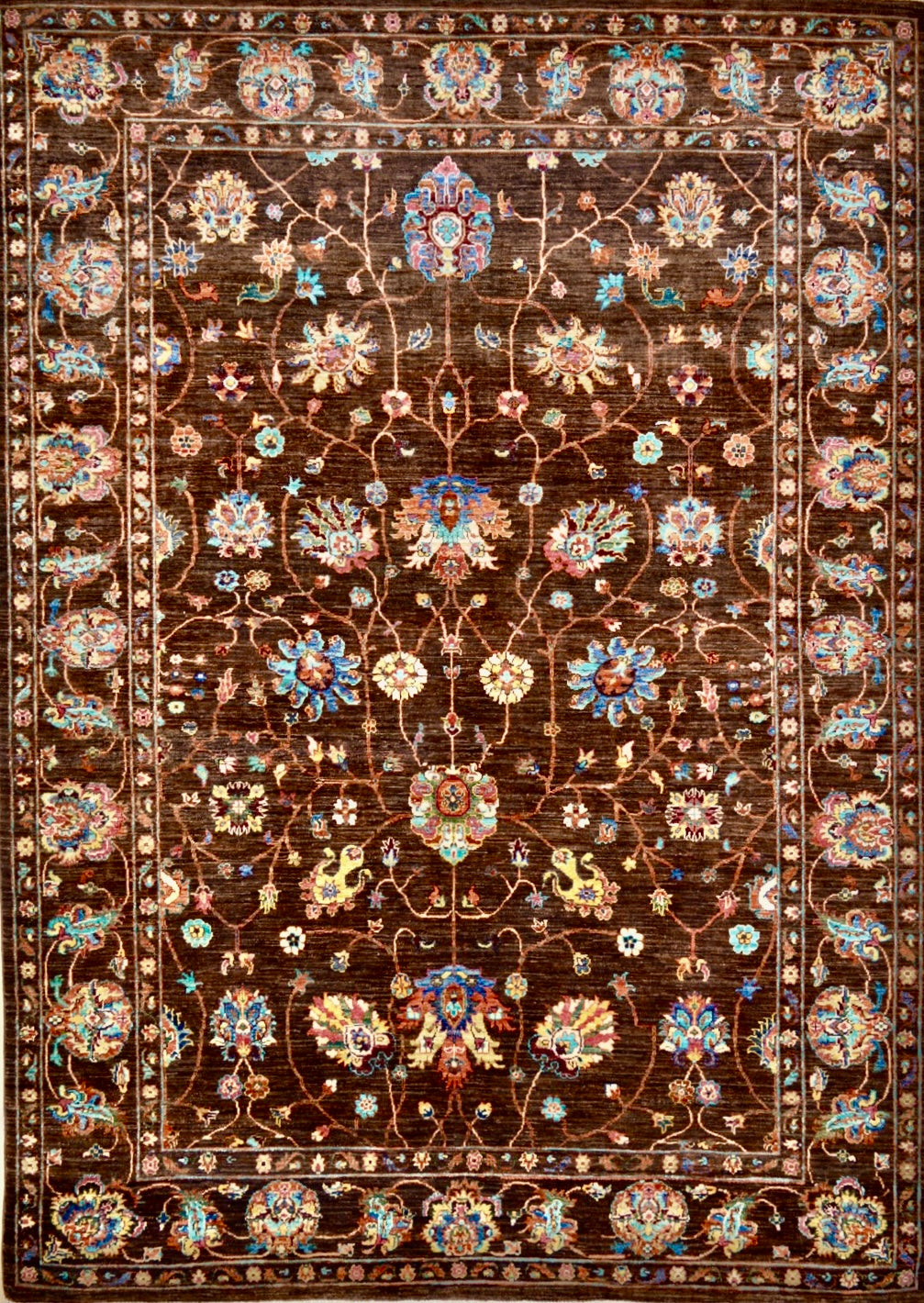 Afghan Sultan Abad hand knotted rug 7x10