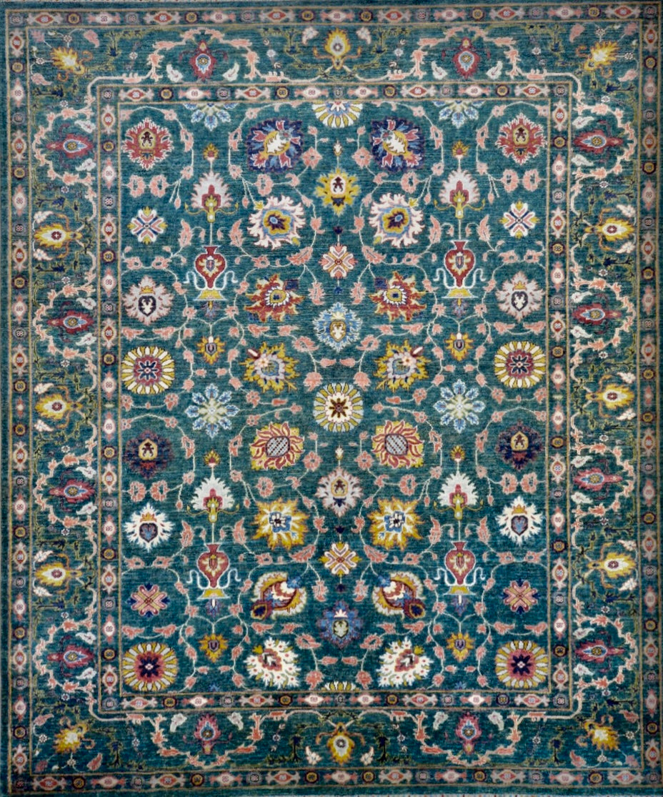 Afghan Sultan Abad hand knotted rug 8x10