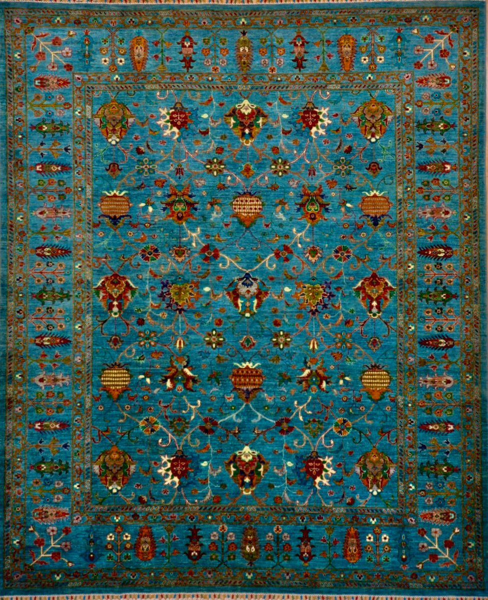 Afghan Sultan Abad hand knotted rug 8x10
