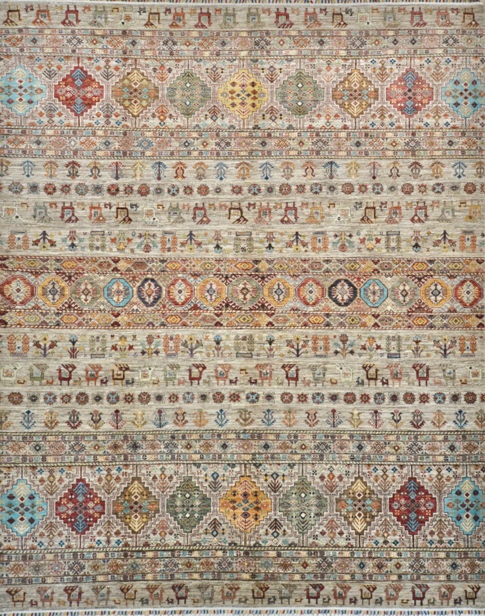 Afghan Sultan Abad hand knotted rug 8x10
