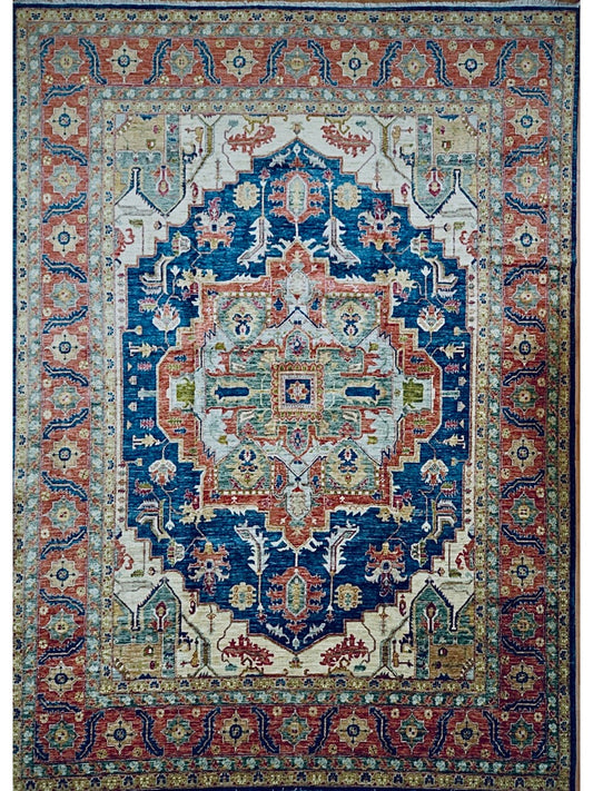 Afghan Serapi hand knotted rug 8x11