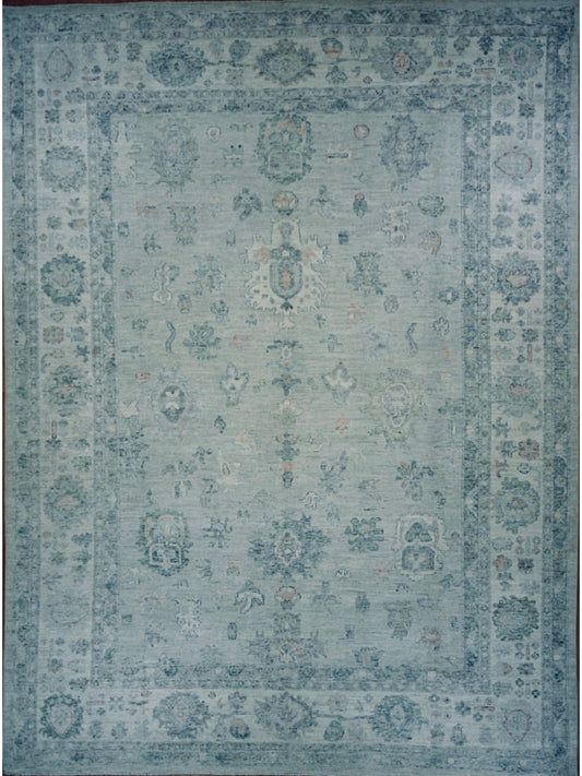 Afghan Ushak hand knotted rug 8x11