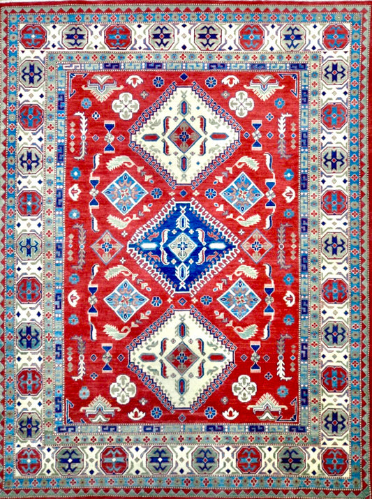 Afghan Kazak hand knotted rug 8x11