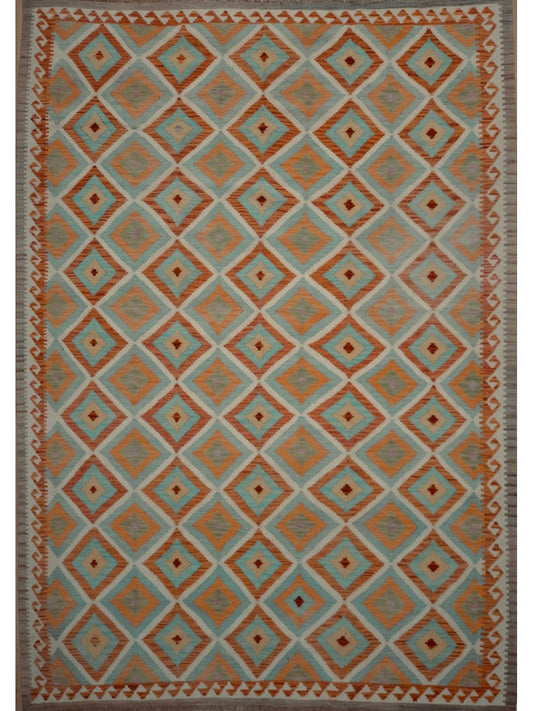 Afghan Modern Vegetable Dye hand knotted rug 6x9