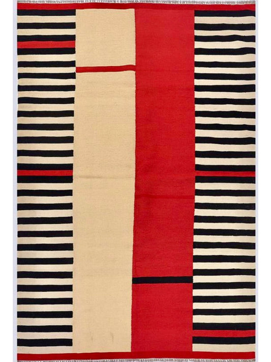 Afghan Modern Vegetable Dye hand knotted rug 6x9