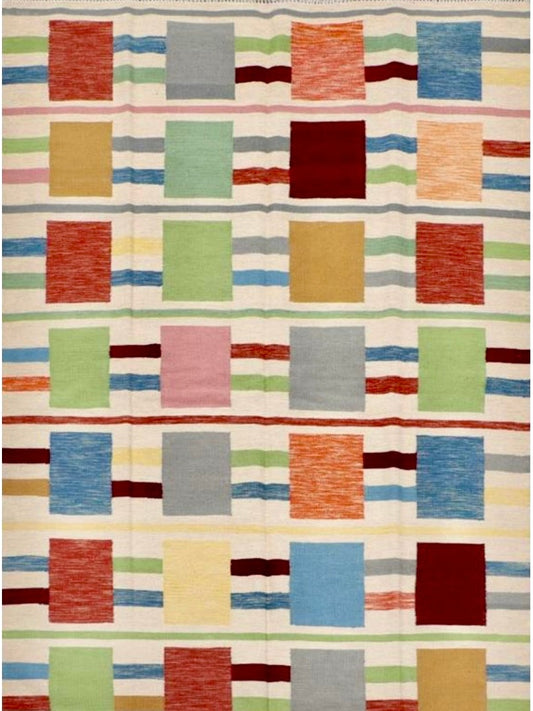 Afghan Modern Vegetable Dye hand knotted rug 6x9