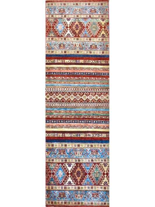 Afghan Khorjeen hand knotted rug