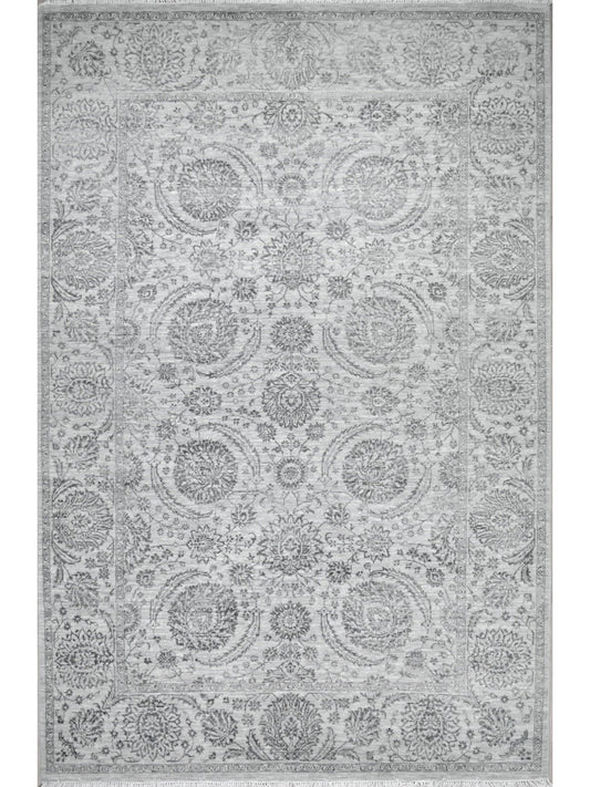 Indian Jaipur hand knotted rug 6x9