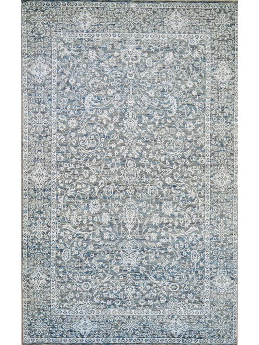 Indian Jaipur hand knotted rug 6x9