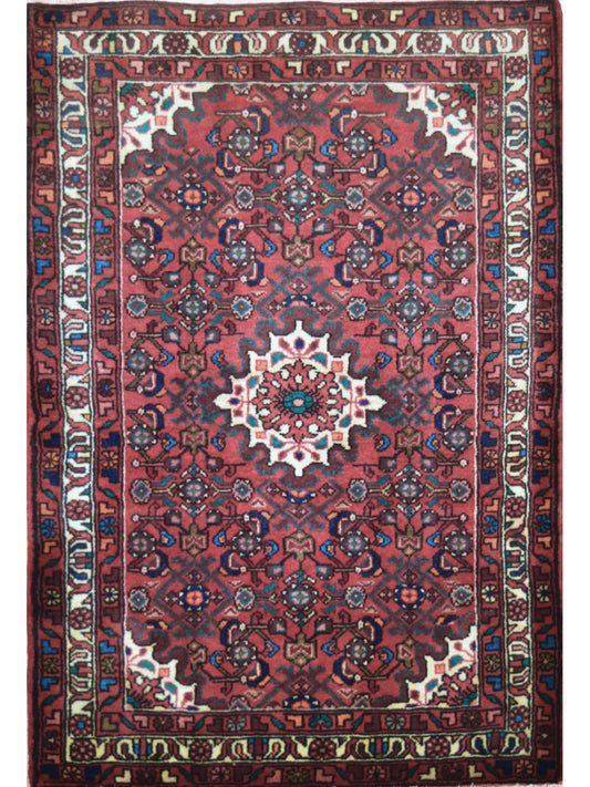 Persian Hamadan hand knotted rug 3x5