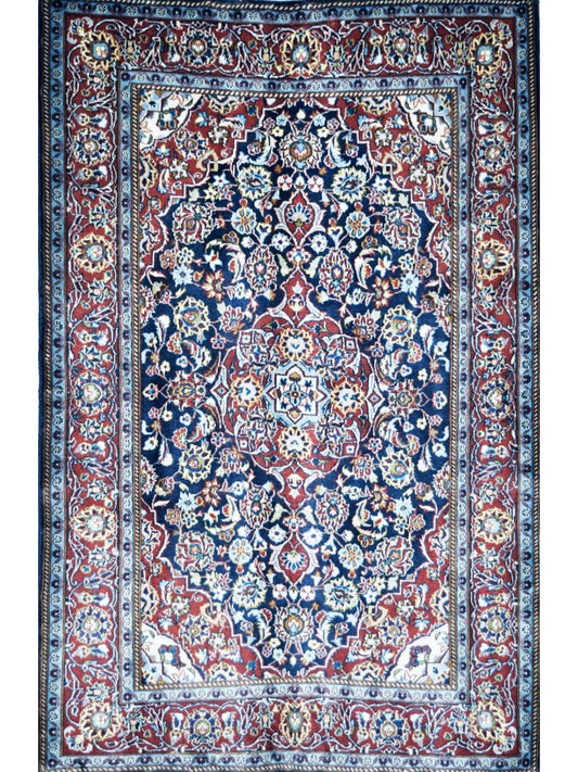 Persian Kashan hand knotted rug 3x5
