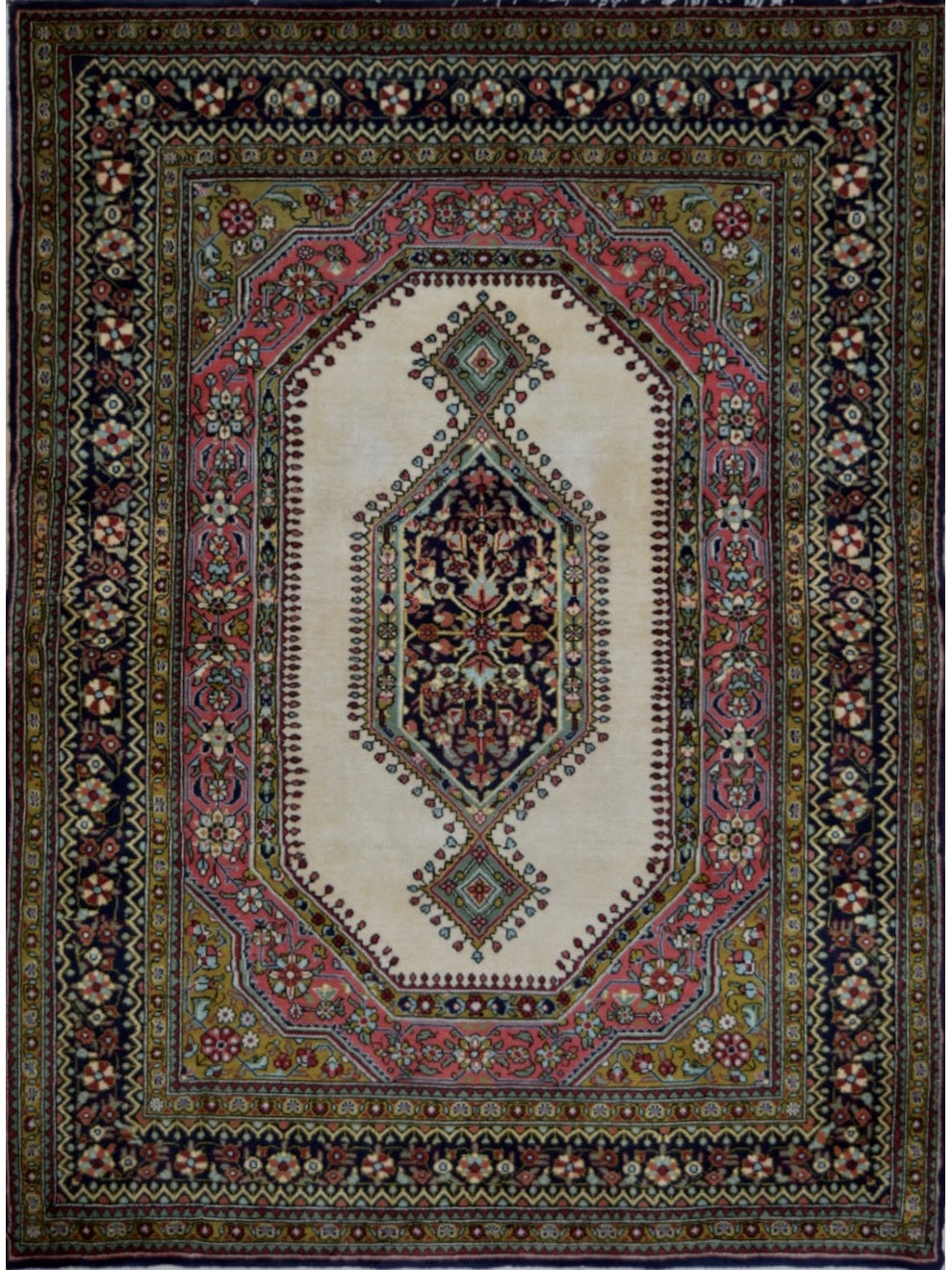 Persian Qum hand knotted rug 3x5