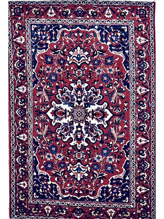 Persian Bakhtiari hand knotted rug 5x7