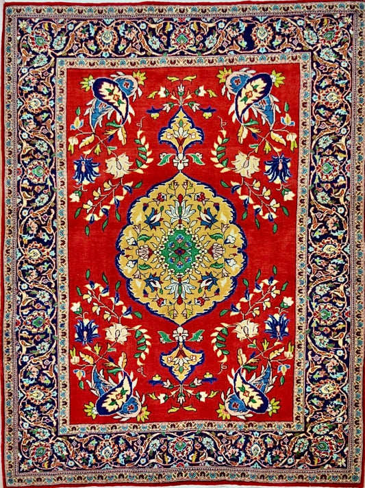 Persian Kashan hand knotted rug 5x7