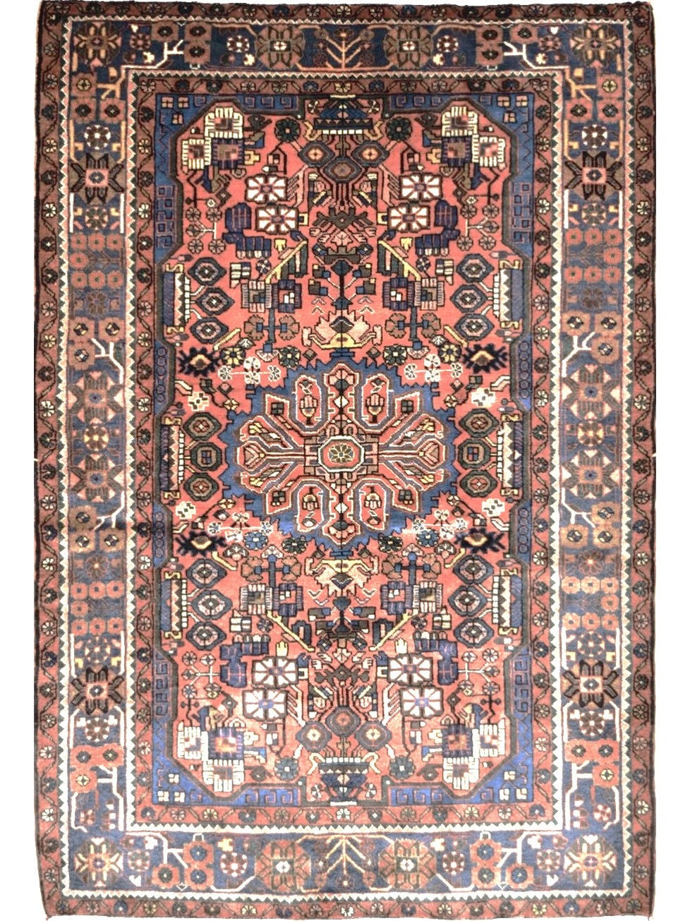 Persian Nahavand hand knotted rug 5x7