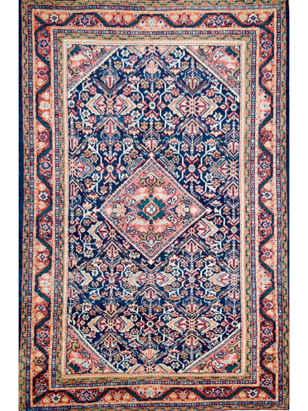 Persian Mahal hand knotted rug 5x7