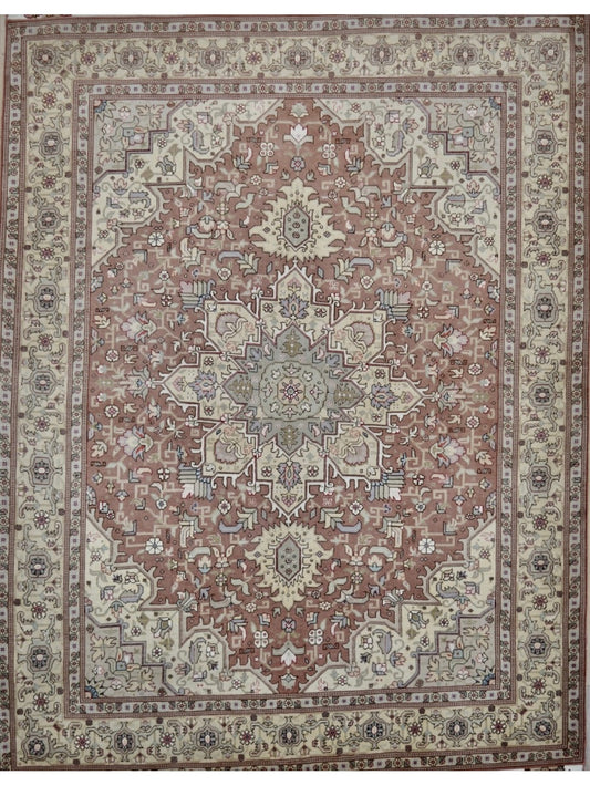 Persian Tabriz Wool & Silk hand knotted rug 5x7