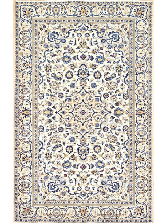 Persian Kashan hand knotted rug 5x7