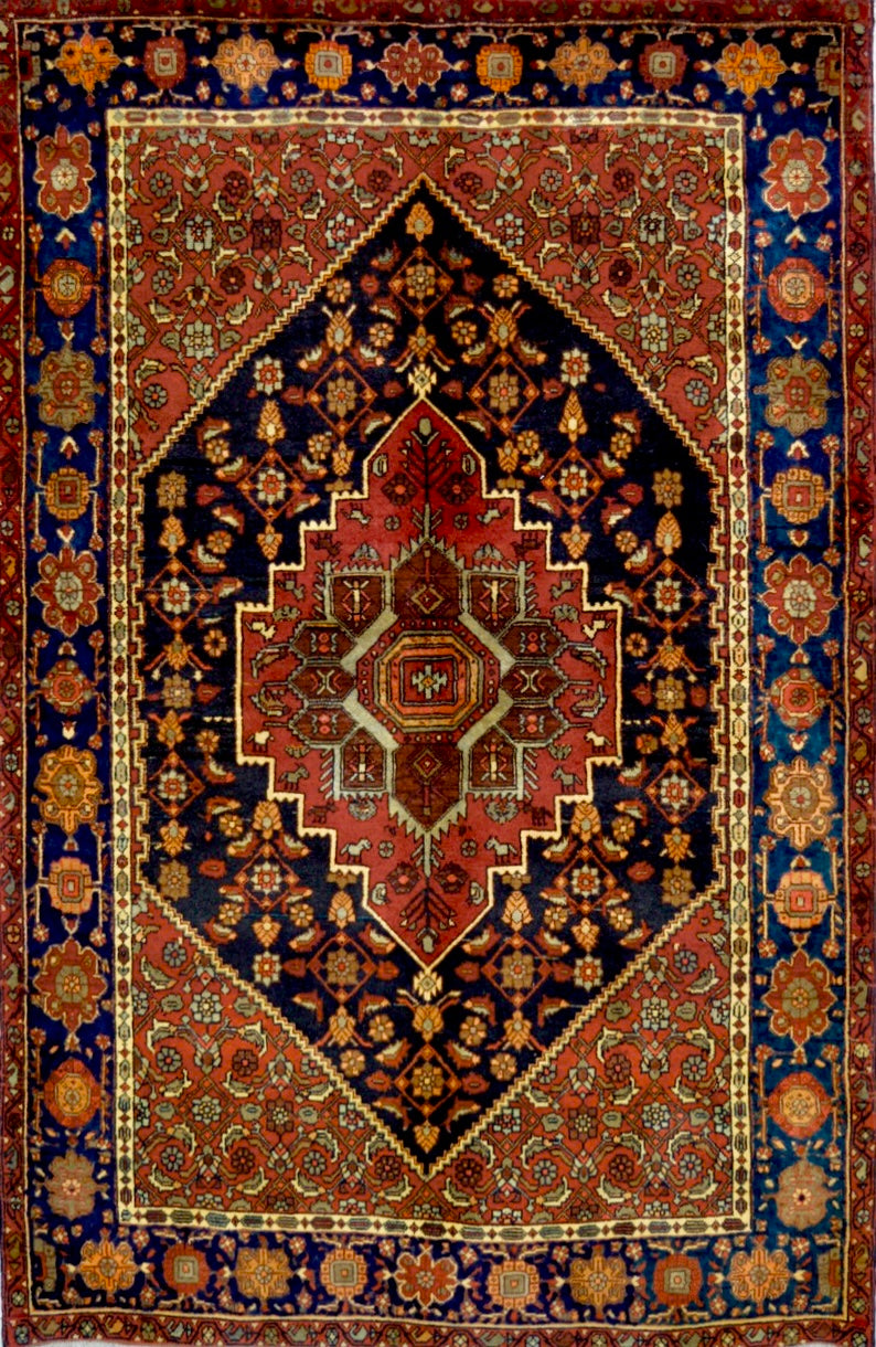 Persian Zanjan Gholtogh hand knotted rug 5x7