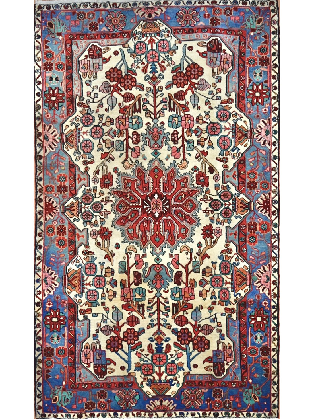 Persian Nahavand hand knotted rug 5x8