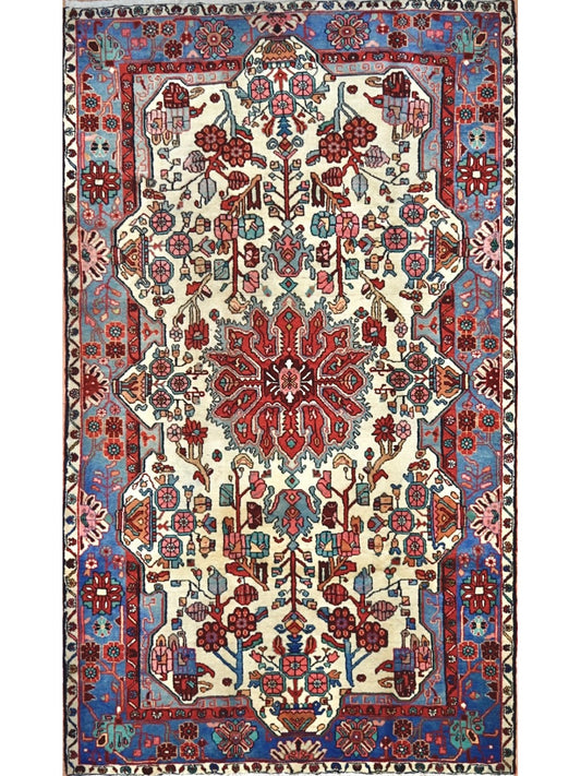 Persian Nahavand hand knotted rug 5x8