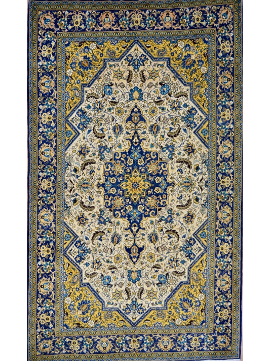 Persian Najafabad hand knotted rug 5x8