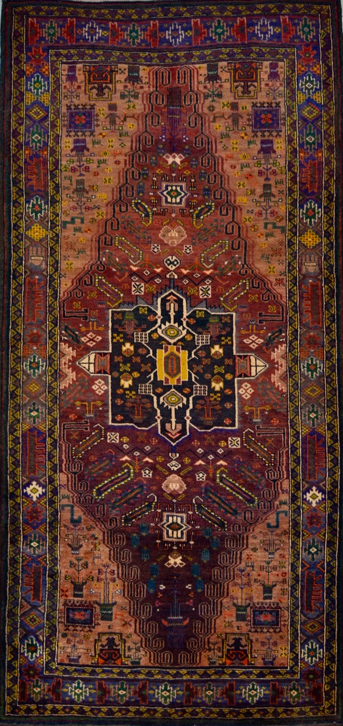 Persian Balooch hand knotted rug 5x8