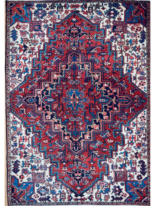 Persian Heriz hand knotted rug 6x9