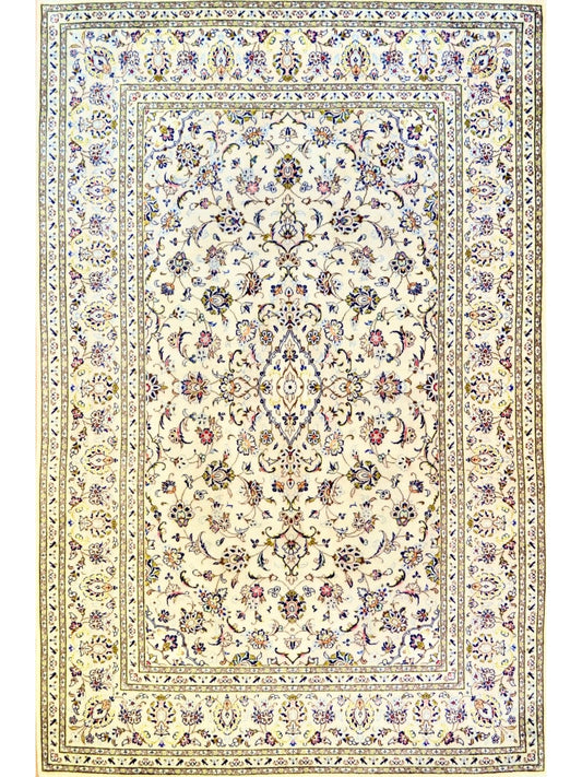 Persian Kashan hand knotted rug 7x10
