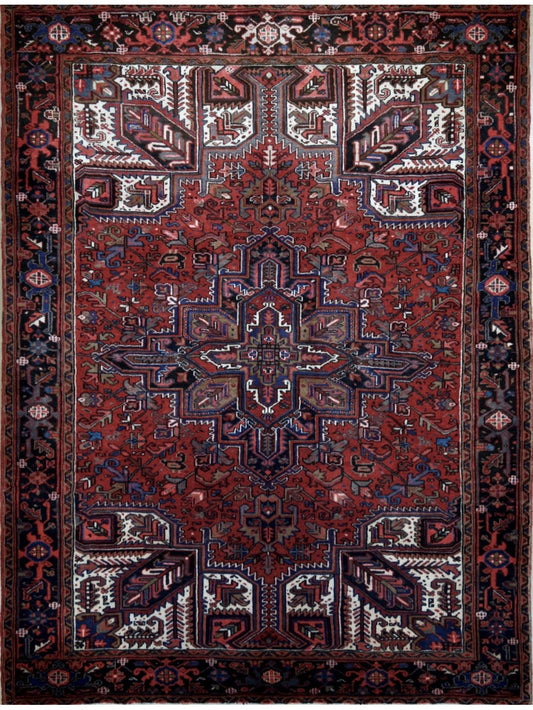 Persian Heriz hand knotted rug 7x10