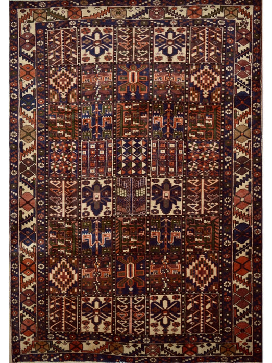 Persian Bakhtiari hand knotted rug 7x10