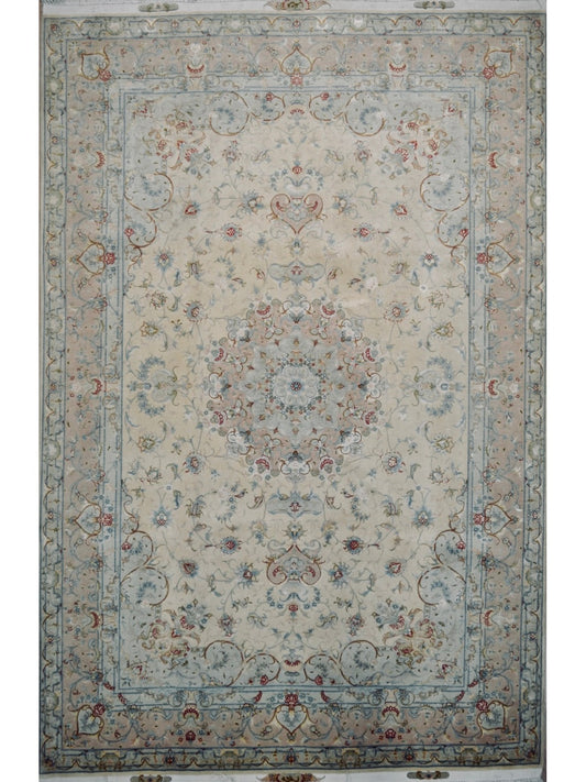 Persian Tabriz hand knotted rug 7x10