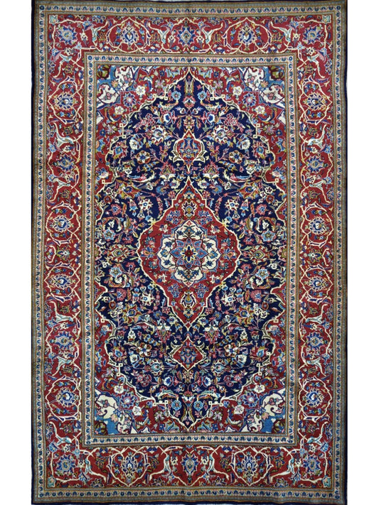 Persian Kashan hand knotted rug 7x10