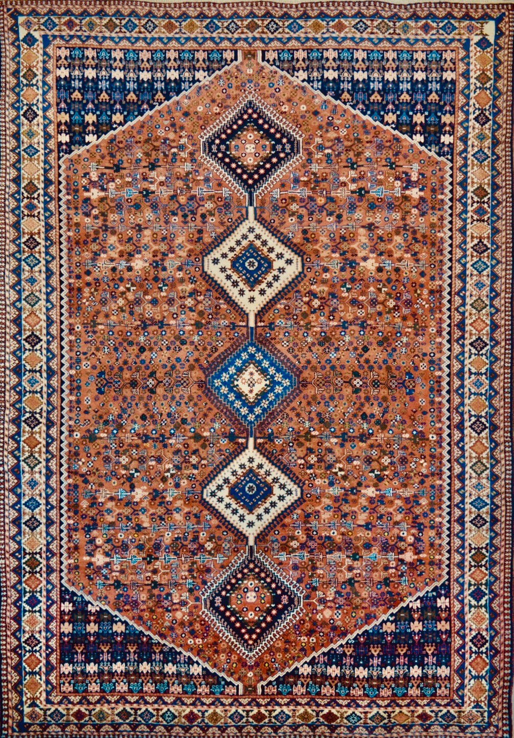 Persian Yalameh Shiraz hand knotted rug 7x10
