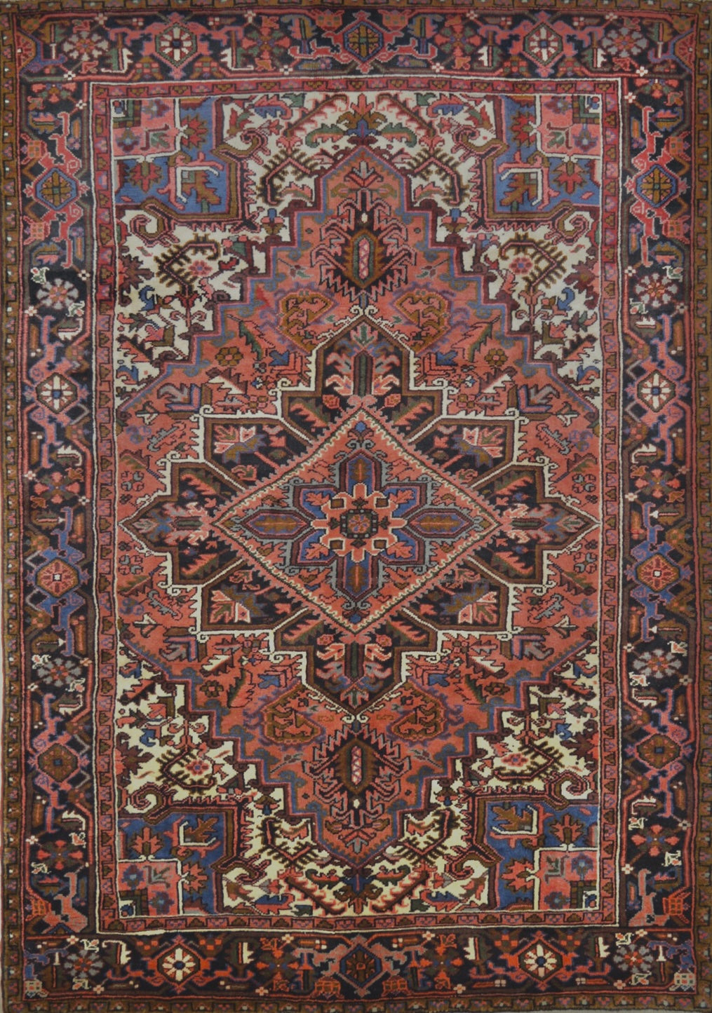 Persian Heriz hand knotted rug 7x10