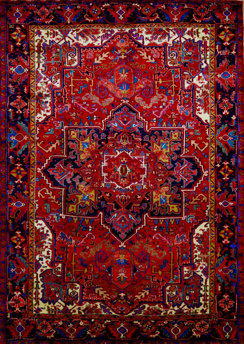 Persian Heriz hand knotted rug 7x10