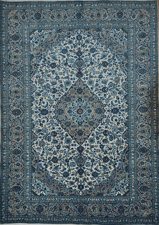 Persian Kashan hand knotted rug 8x11
