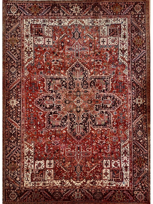 Persian Heriz hand knotted rug 8x11