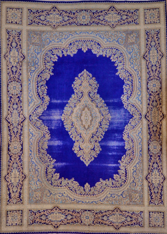 Persian Kerman hand knotted rug 8x11