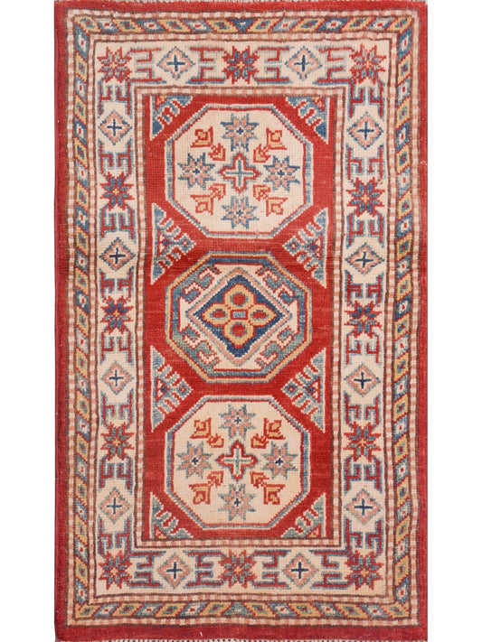Afghan Kazak hand knotted rug 2x3