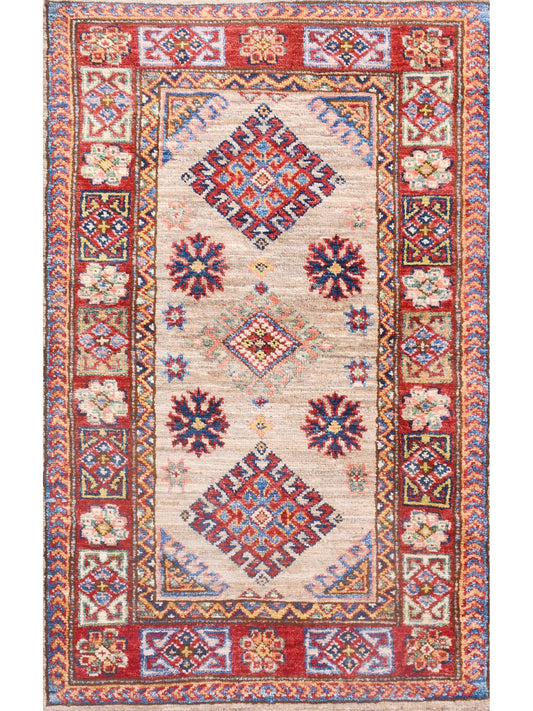 Afghan Kondooz hand knotted rug 2x3