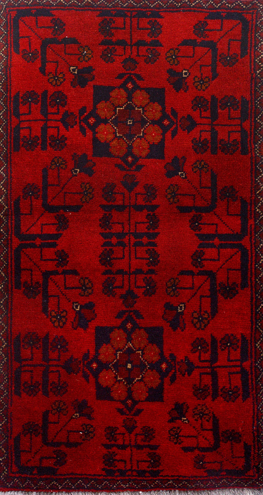 Afghan Khal Mohammadi hand knotted rug 2x3