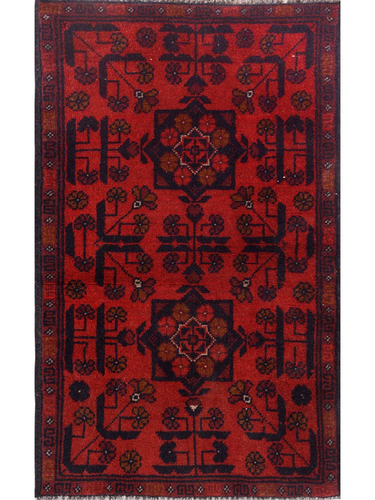 Afghan Khal Mohammadi hand knotted rug 3x5